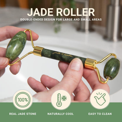 Jade Roller & Gua Sha Facial Set