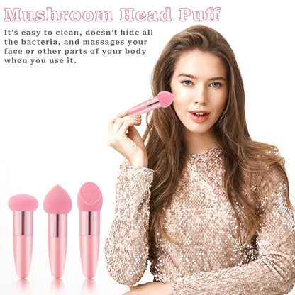 Handled Makeup Sponge Set (3PCS)