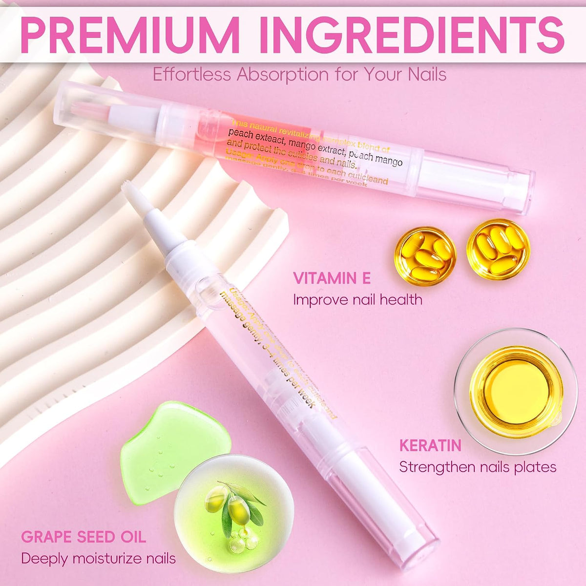 Cuticle Oil Pen & Nail File Set (2PCS)