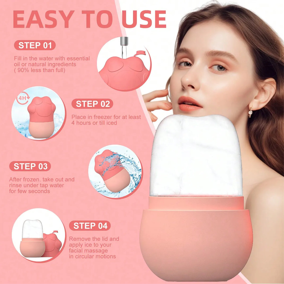 Silicone Ice Facial Contour Roller